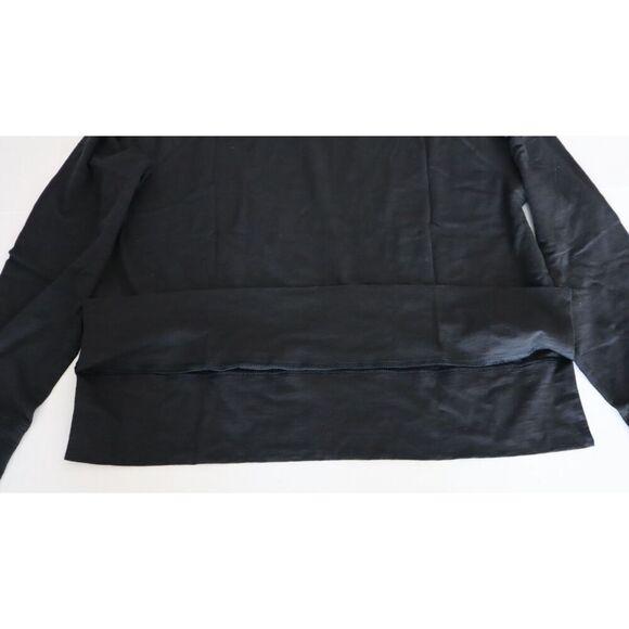 Athleta 624104-00 Women's Sz Medium Black Long Sleeve Classic Slub Top - Picture 8 of 10